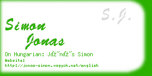 simon jonas business card